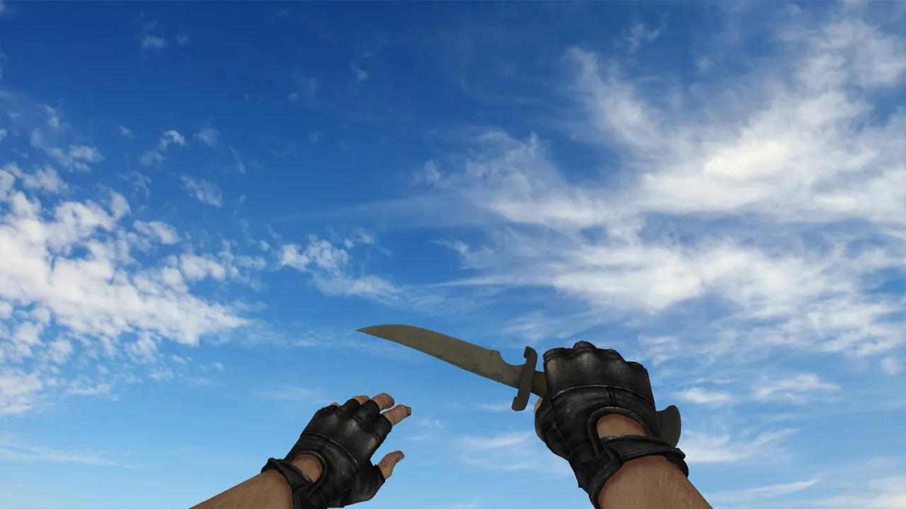 Скриншот Модель ножа Default CSGO Terrorist Knife для CS 1.6: v_ и p_ модели, звуки, анимация осмотра и текстуры
