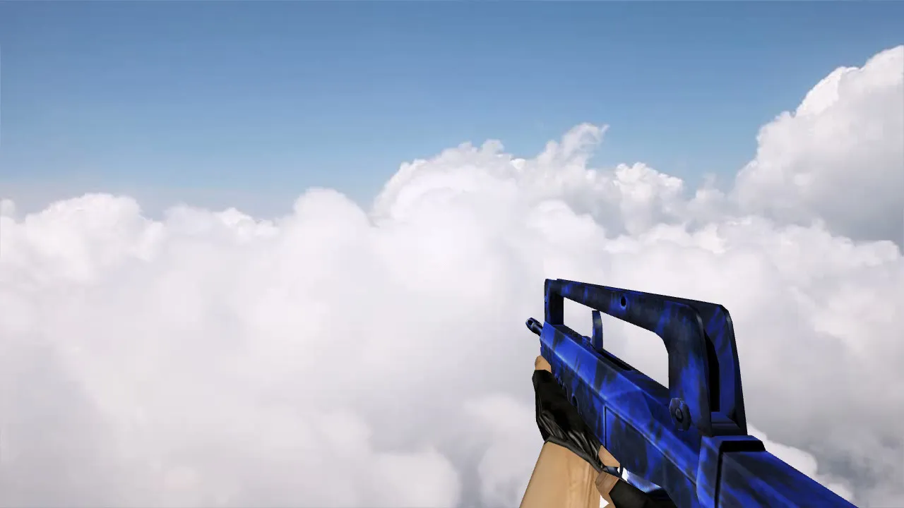 Скриншот Модель Default Famas Blue Tiger для CS 1.6: Загрузка и установка