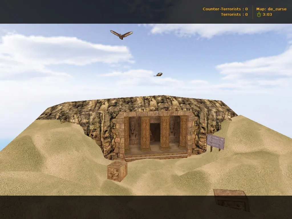 Скриншот Карта de_curse для CS 1.6: обзор точек, маршруты за CT/T, .nav, оптимизация и советы по настройке