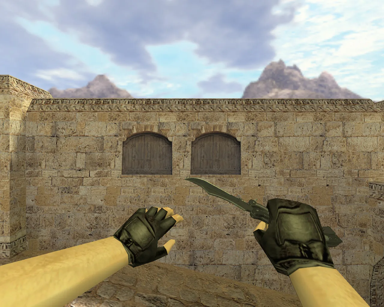 Скриншот Модель «Нож-бабочка Ночь» v_knife_butterfly_night для CS 1.6: точные текстуры, звуки, анимация осмотра