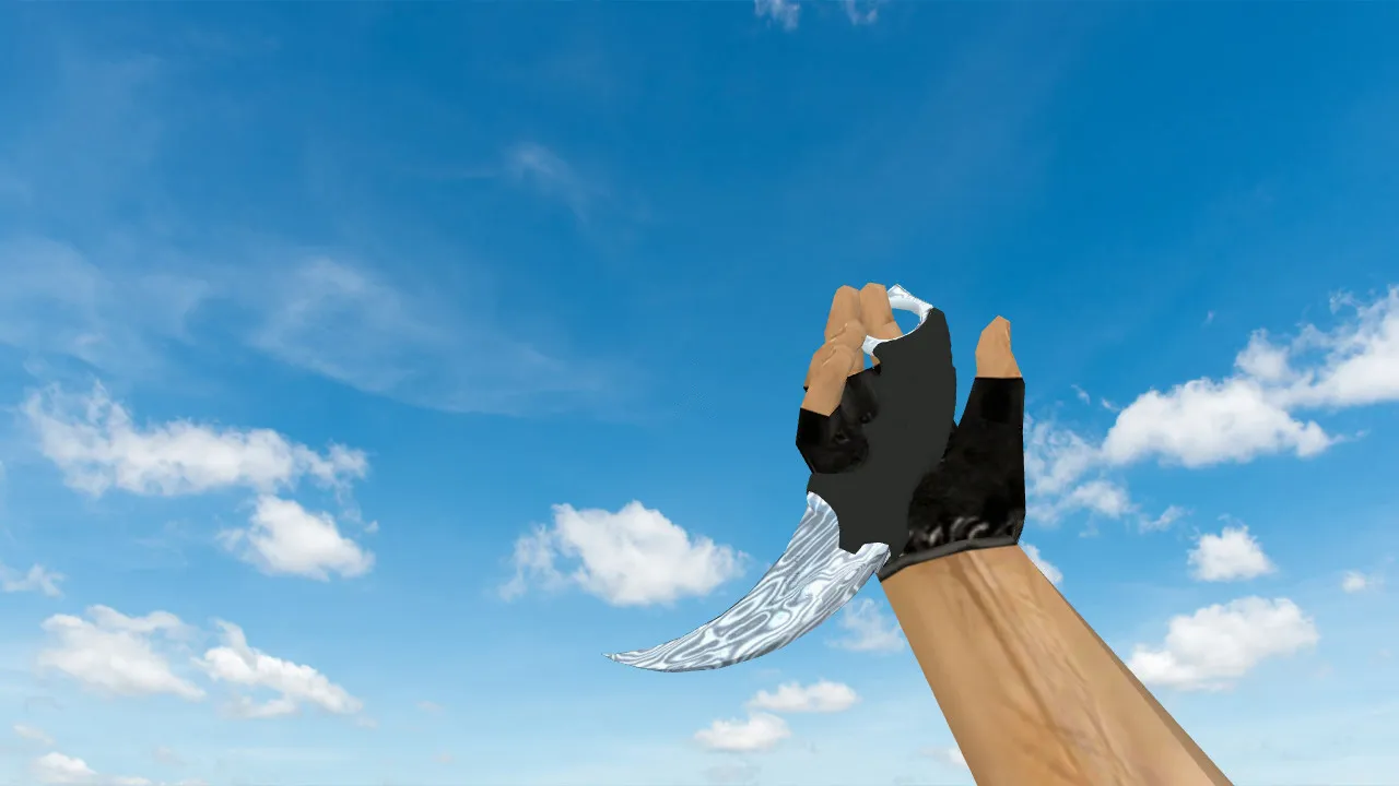 Скриншот Керамбит «Дамасская сталь» для CS 1.6: v_ и p_ модели, звук, анимация осмотра, текстуры и качество