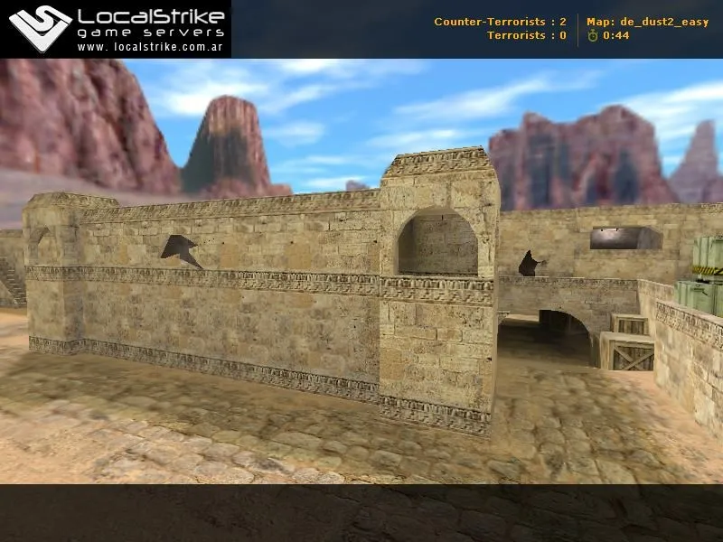 Скриншот  de_dust2_easyoa — DE карта для CS 1.6: точки, маршруты, .nav, оптимизация и боты