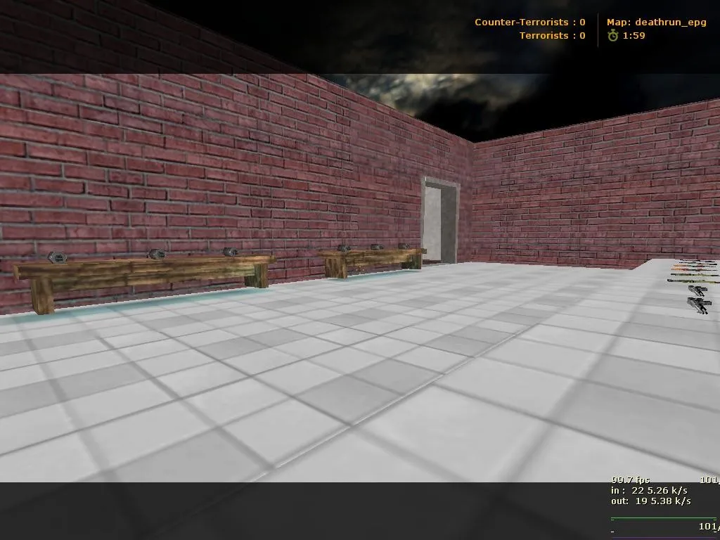 Скриншот  Карта deathrun_epg для CS 1.6: баланс сторон, точки, .nav для ботов и оптимизация wpoly/epoly