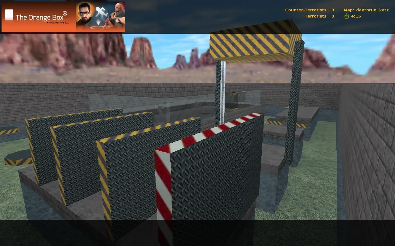 Скриншот  deathrun_katz для CS 1.6: тактика за CT и TR, точки, .nav и оптимизация wpoly/epoly