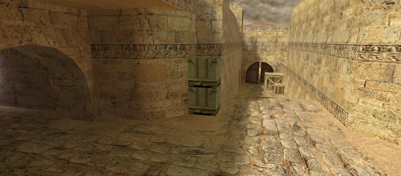 Скриншот  Карта de_dust2_bsa для CS 1.6: дым, точки и проходы, баланс сторон, .nav для ботов, оптимизация BSP