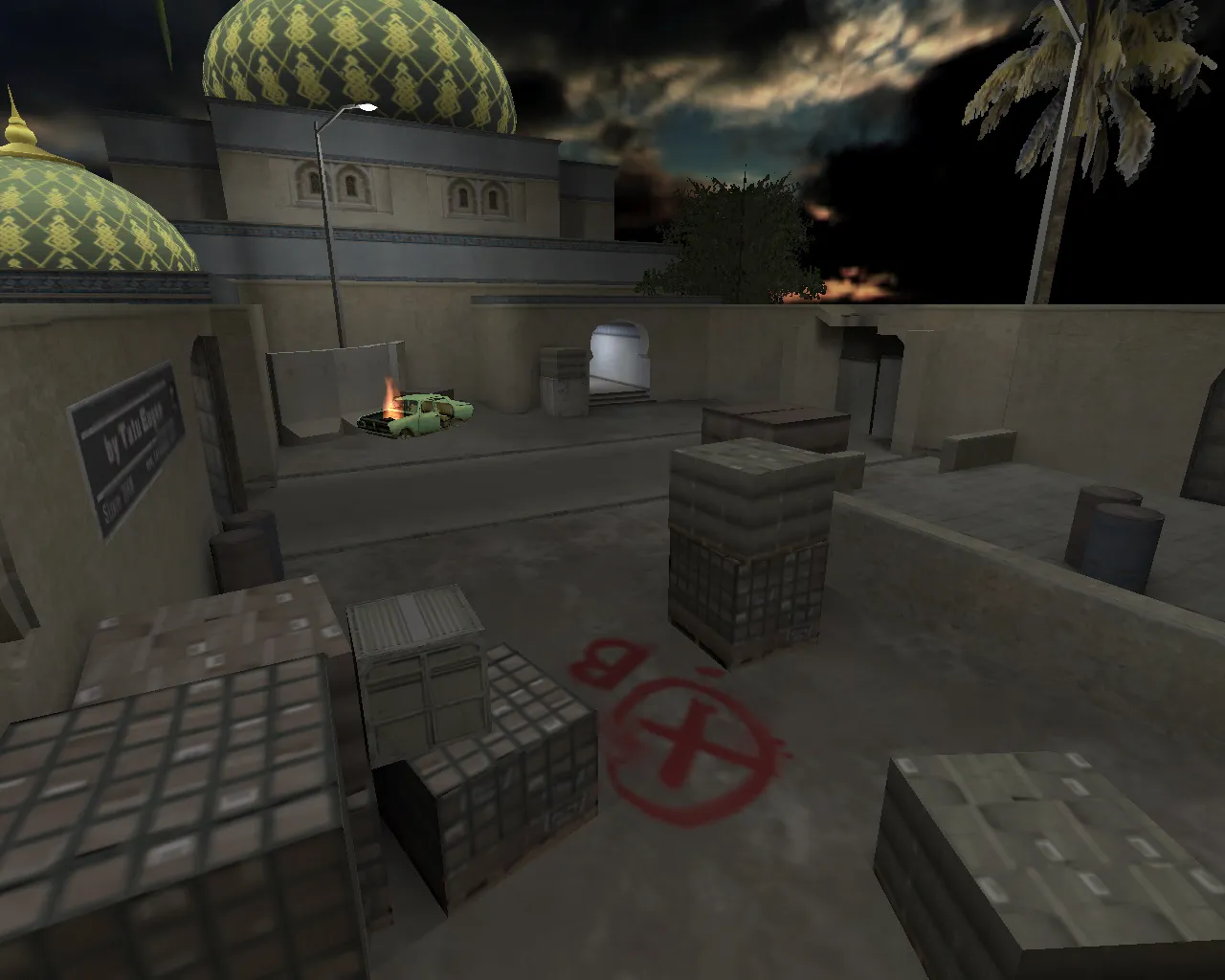 Скриншот css_dust2night_gob1: de_dust2night карта для CS 1.6 — точки, тактика за CT/T и советы по настройке