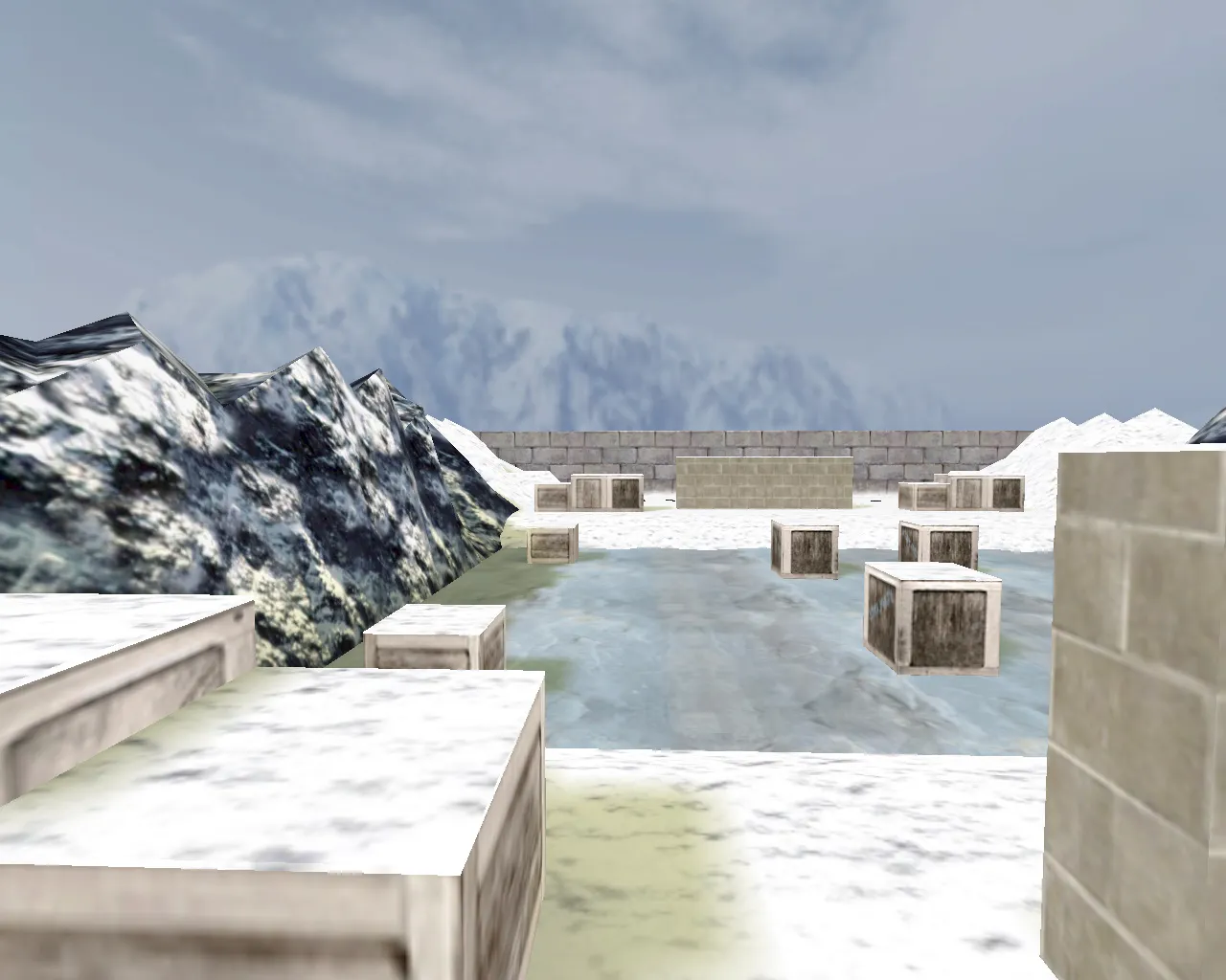 Скриншот  Карта fy_snowflakes для CS 1.6: баланс сторон, точки, .nav для ботов, оптимизация wpoly/epoly