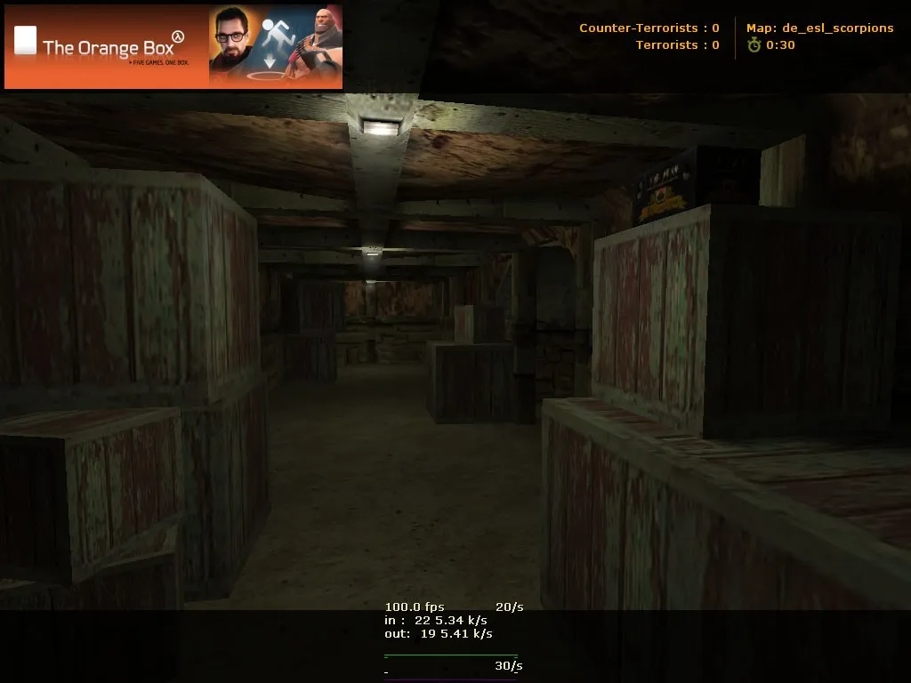 Скриншот  Карта de_esl_scorpions для CS 1.6: точки, маршруты, баланс сторон, .nav для ботов и оптимизация