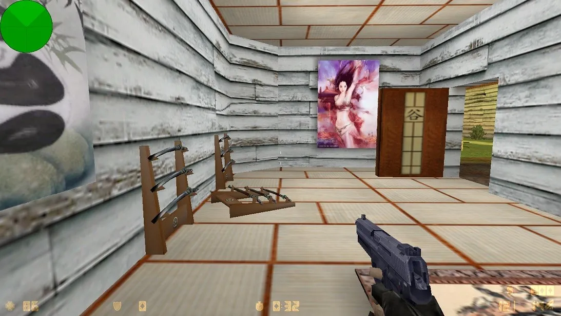 Скриншот  de_china_village для CS 1.6: точки за CT/T, тактики, .nav для ботов и оптимизация карты