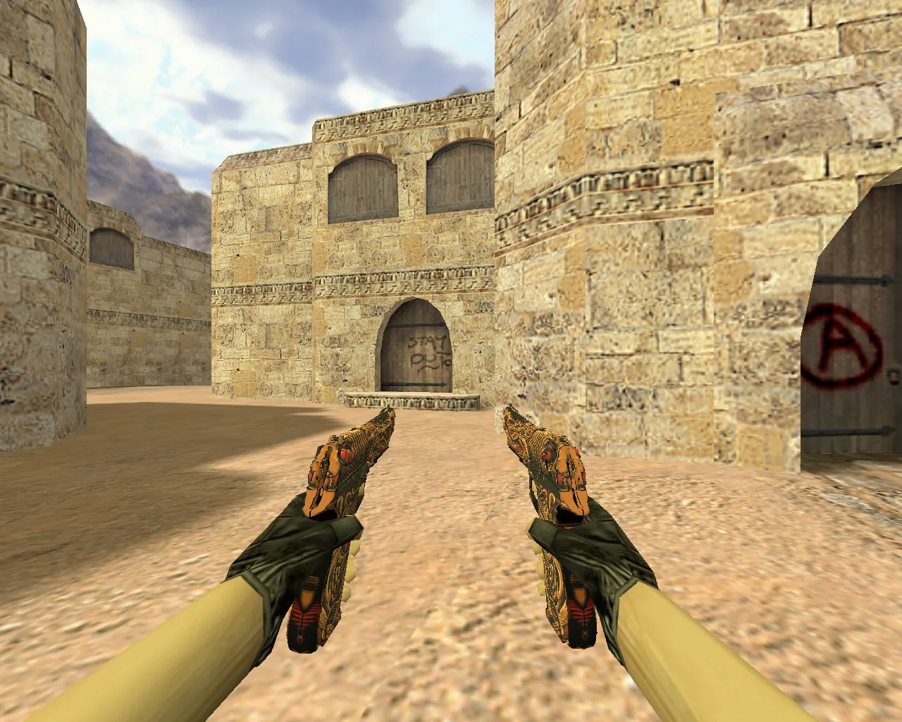 Скриншот Модель Dual Elites Узор мертвеца для CS 1.6