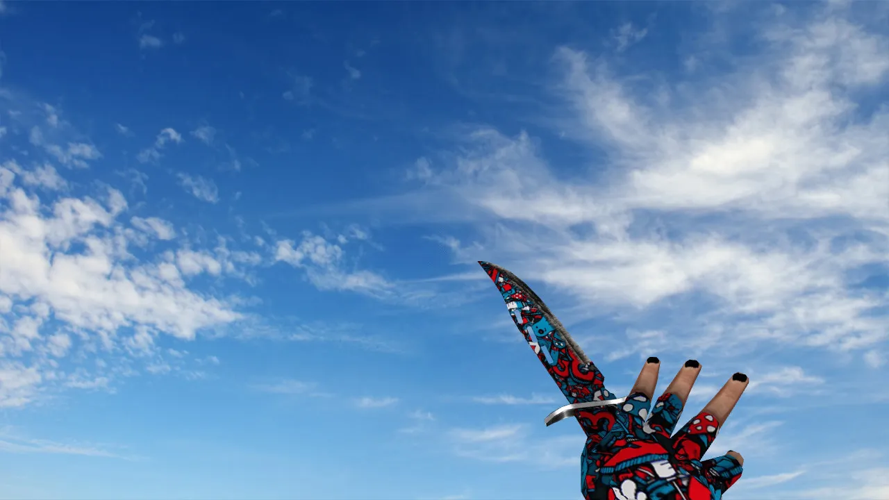 Скриншот Модель «Reds Blues Knife» для CS 1.6: v_ и p_ модели, звуки, анимация осмотра, нормальные текстуры