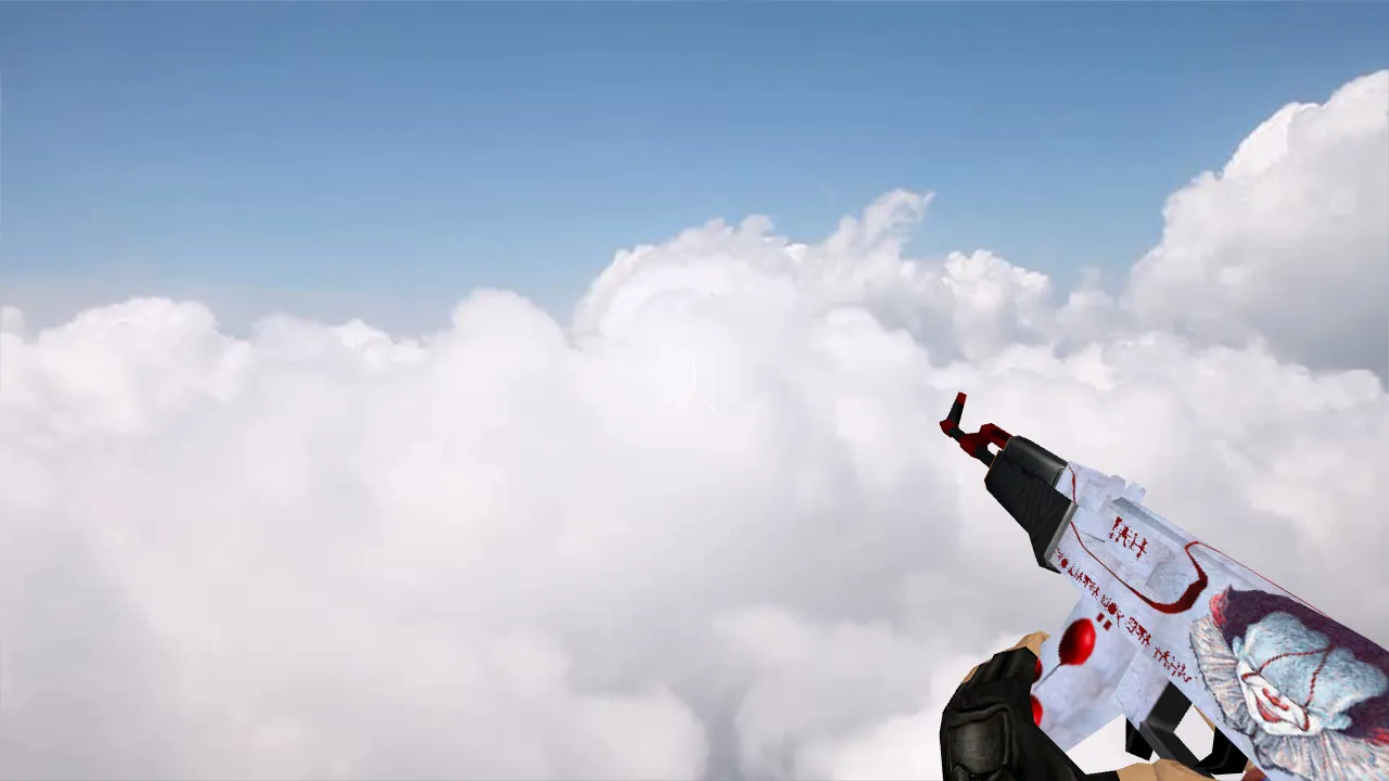 Скриншот Модель v_default AK-47 It для CS 1.6: звуки, анимация осмотра, качество текстур и настройка под руки