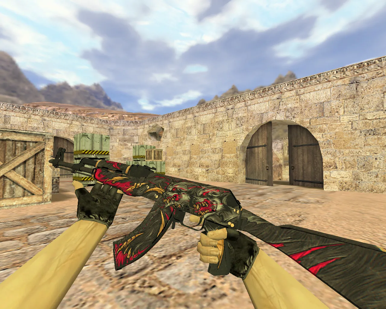 Скриншот Модель v_АК-47 «Буйство» p_ и w_ для CS 1.6: звук, анимация осмотра, текстуры и настройка установки