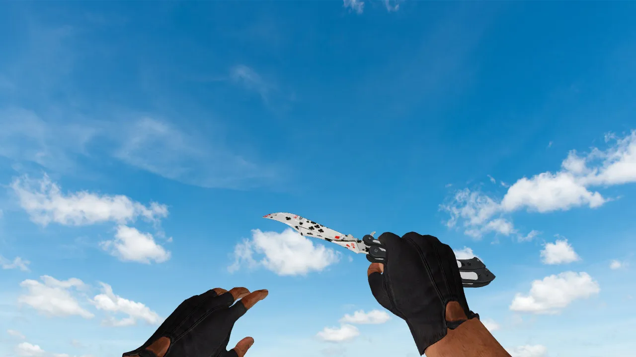 Скриншот Модель «Butterfly Knife Acer» (v_, p_, w_) для CS 1.6: звук, анимация осмотра, текстуры и настройка