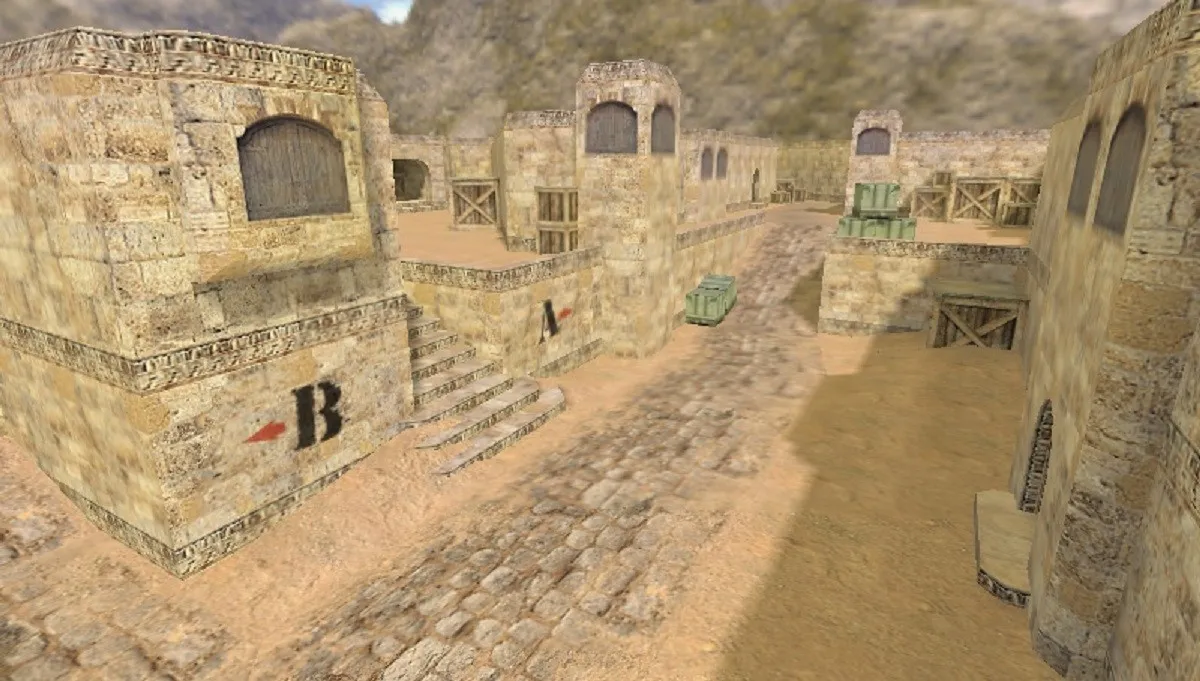 Скриншот  de_dust4never для CS 1.6: тактика, точки, оптимизация, .nav и баланс сторон