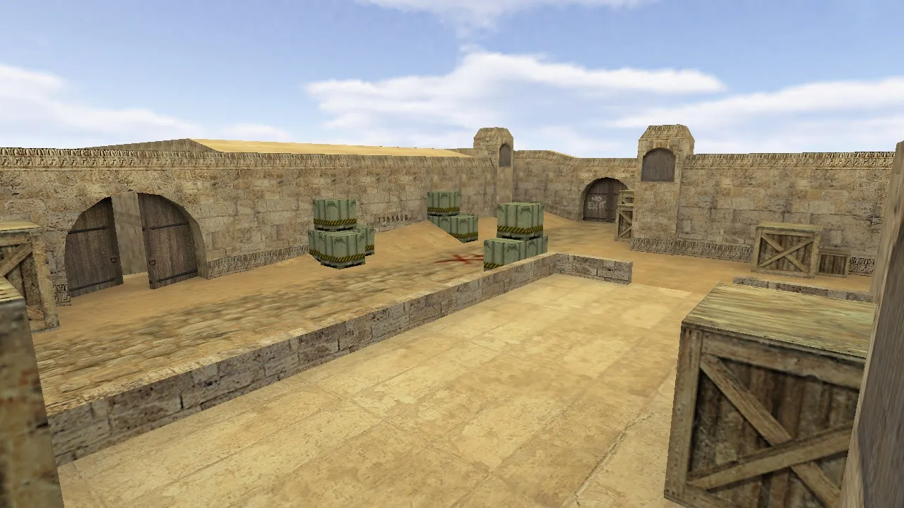 Скриншот  de_dust2020 — карта для CS 1.6: баланс сторон, точки под клатчи, оптимизация wpoly/epoly