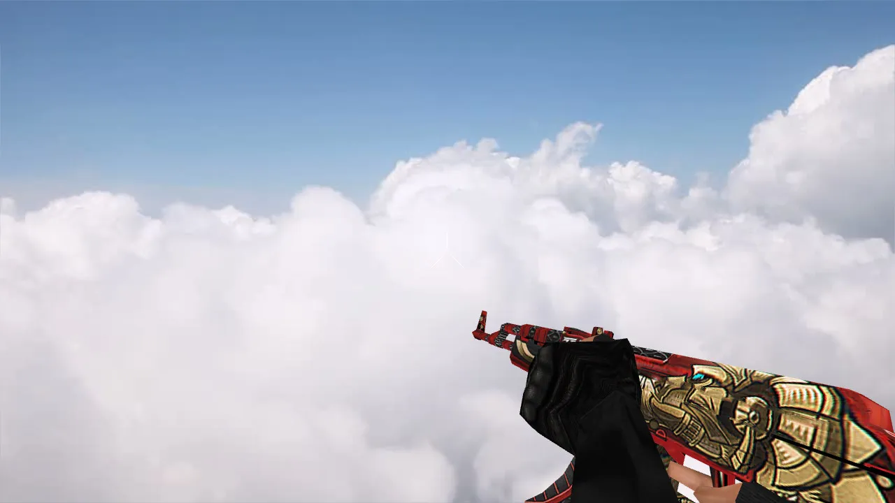 Скриншот Модель v_ p_ w_ Default AK-47 Anubis для CS 1.6: точный осмотр, звуки, текстуры