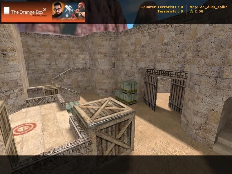 Скриншот de_dust_spike для CS 1.6: тактика, оптимизация, .nav и точки под бои