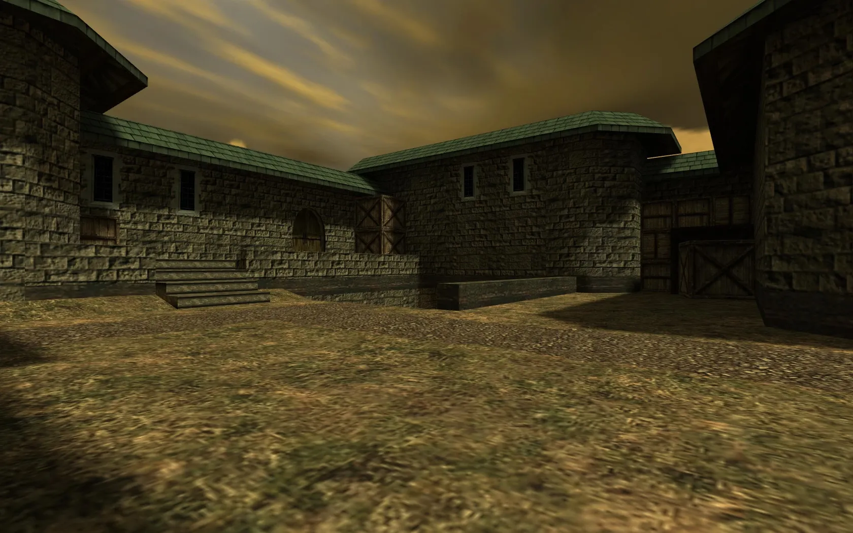 Скриншот  Карта de_dust2_storm для CS 1.6: баланс сторон, точки, .nav для ботов, оптимизация wpoly/epoly