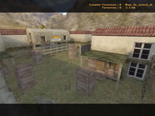Скриншот  Карта de_arrival_nf для CS 1.6: тактики за Т и КТ, точки, оптимизация и поддержка ботов