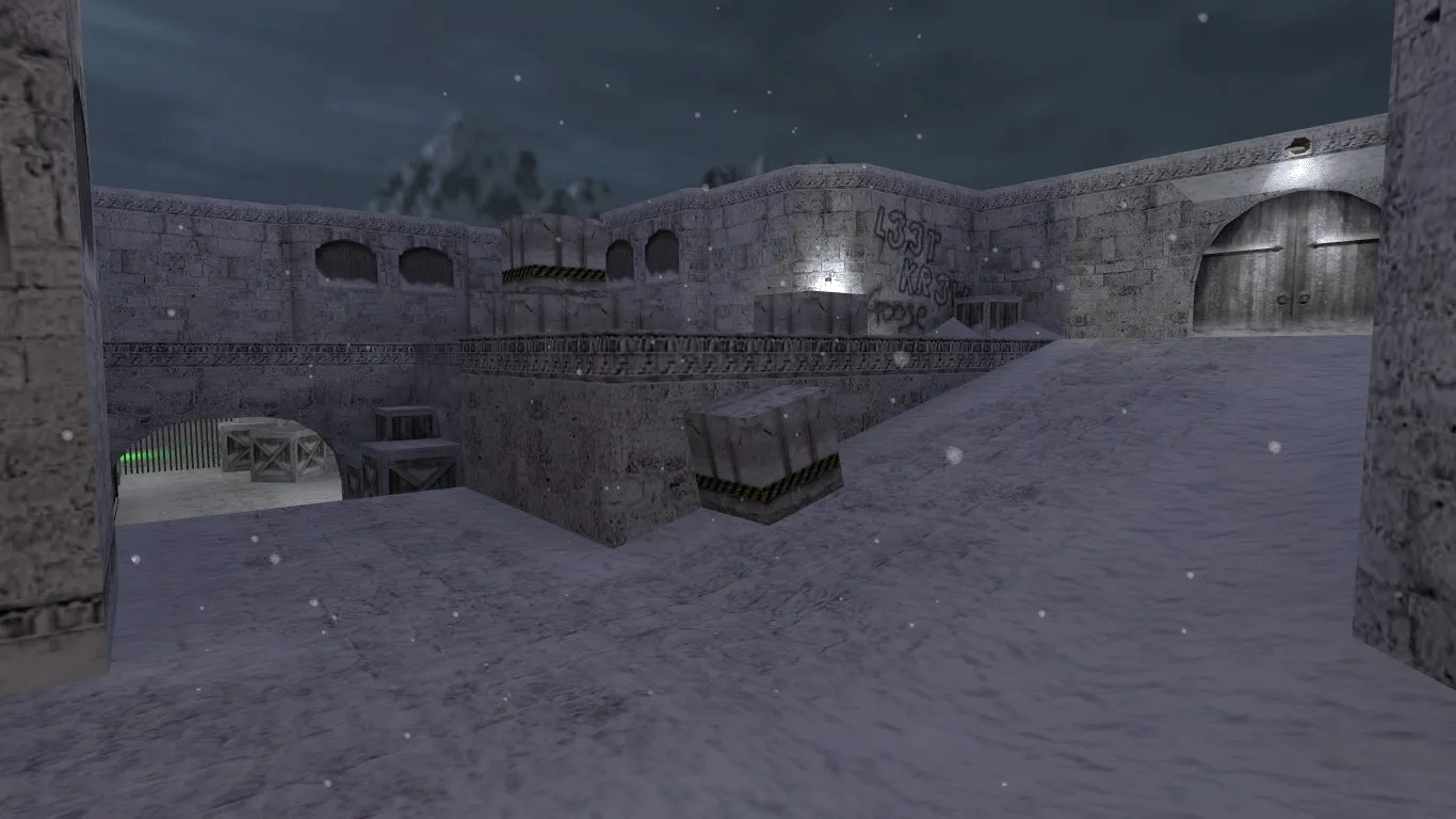 Скриншот Карта «de_dust2_2x2_winter16» для CS 1.6