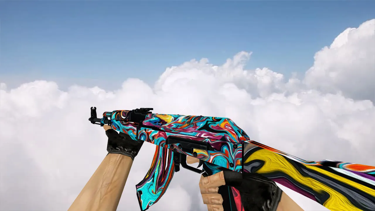 Скриншот Модель «AK-47 Colorful Apocalypse» для CS 1.6 – уникальность и стиль