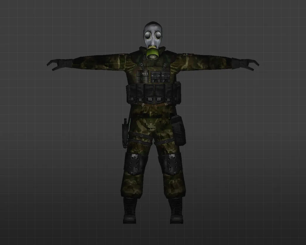 Скриншот Модель Спецназ-противогаз для CS 1.6 - Уникальность и точность
