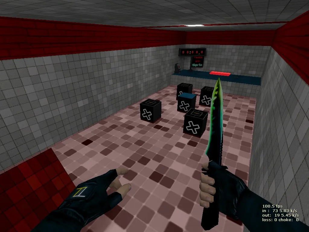 Скриншот  deathrun_nored для CS 1.6: тактика за терр/контр, точки, боты и оптимизация карты