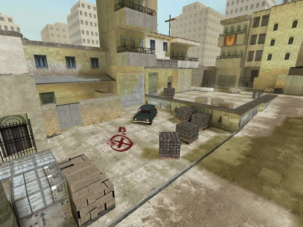 Скриншот  Карта csg_dust для CS 1.6: точки сторон, .nav для ботов, оптимизация wpoly/epoly и баланс раундов