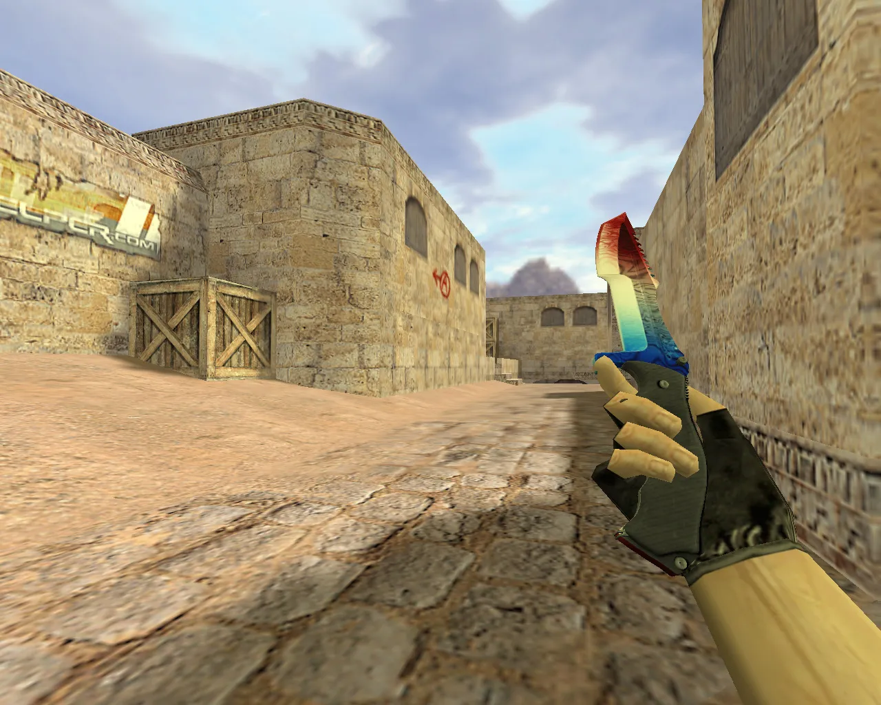 Скриншот v_knife + p_knife: «Охотничий нож Кровавая вода» для CS 1.6 — анимация осмотра, звуки, текстуры