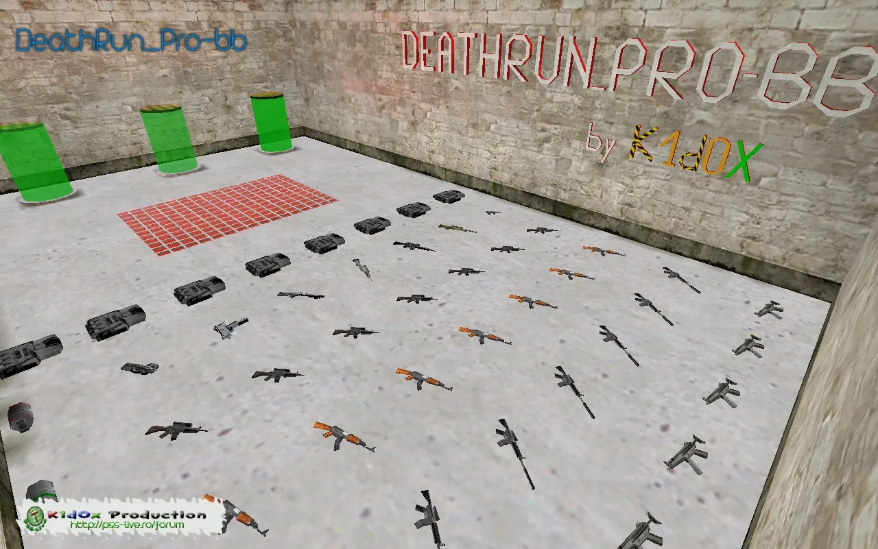 Скриншот  Карта «deathrun_pro-bb» для CS 1.6: deathrun режим, точки, маршруты, .nav и оптимизация wpoly/epoly