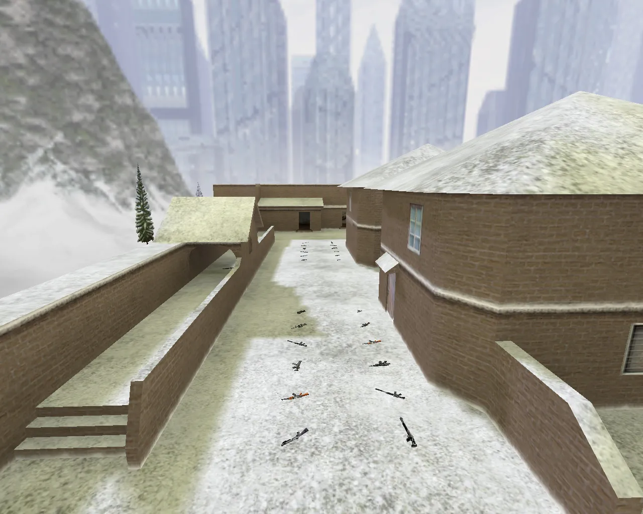 Скриншот  Карта fy_snow_real для CS 1.6: снежная FY-сцена, баланс точек, .nav для ботов и оптимизация