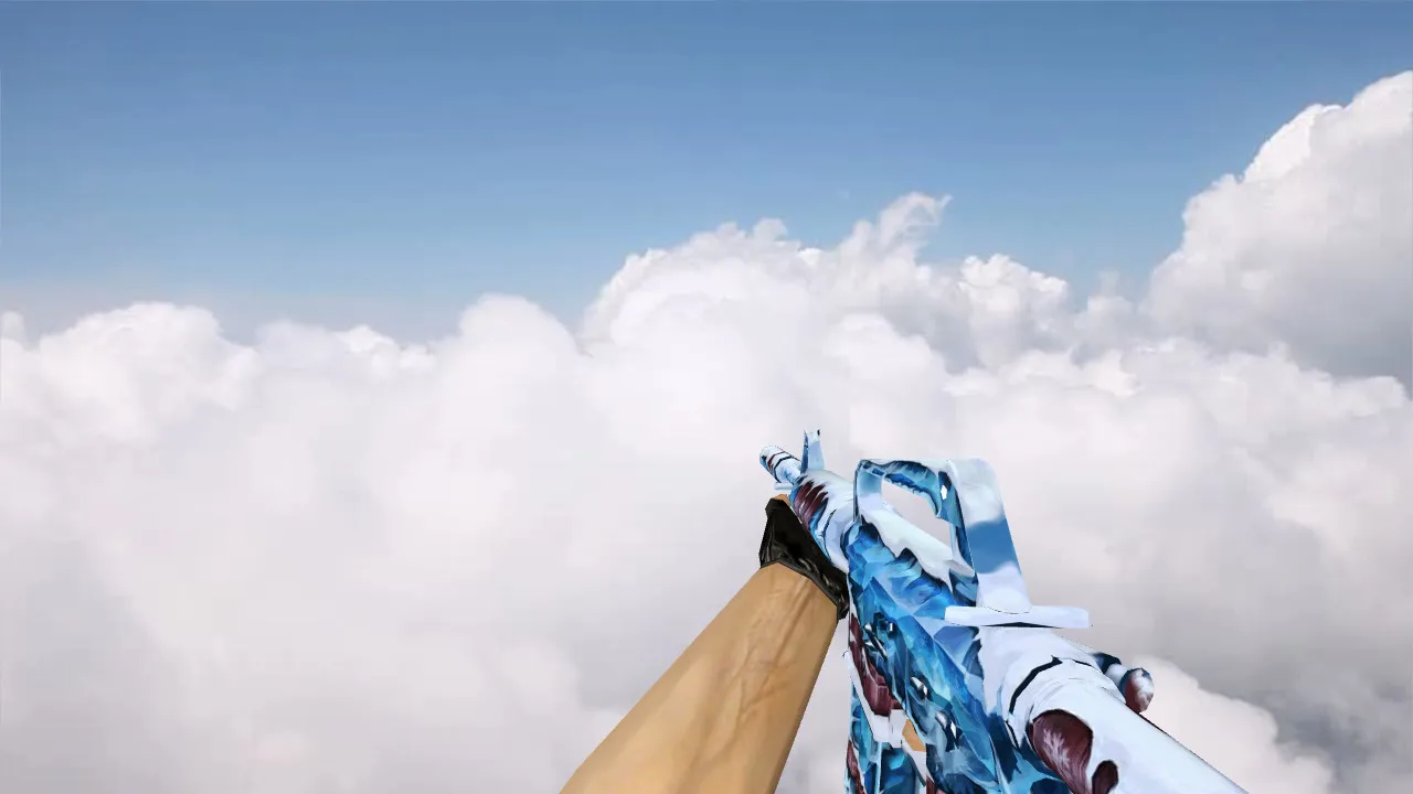 Скриншот Модель M4A1 Ice Vortex v_m4a1 p_m4a1 w_m4a1 для CS 1.6: звуки, анимация осмотра, качество текстур