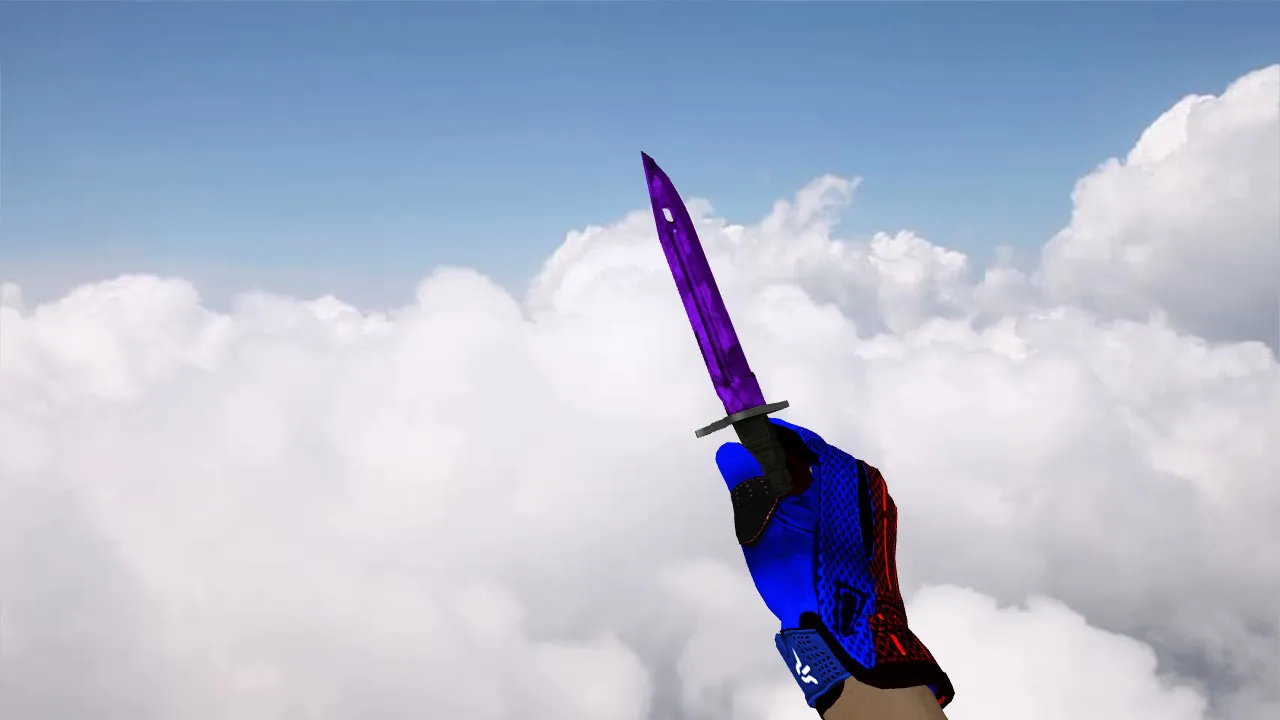 Скриншот Модель ножа «Штык-нож Doppler Sapphire» v_knife_p, p_knife, w_knife для CS 1.6: звуки, осмотр, текстуры и настройка