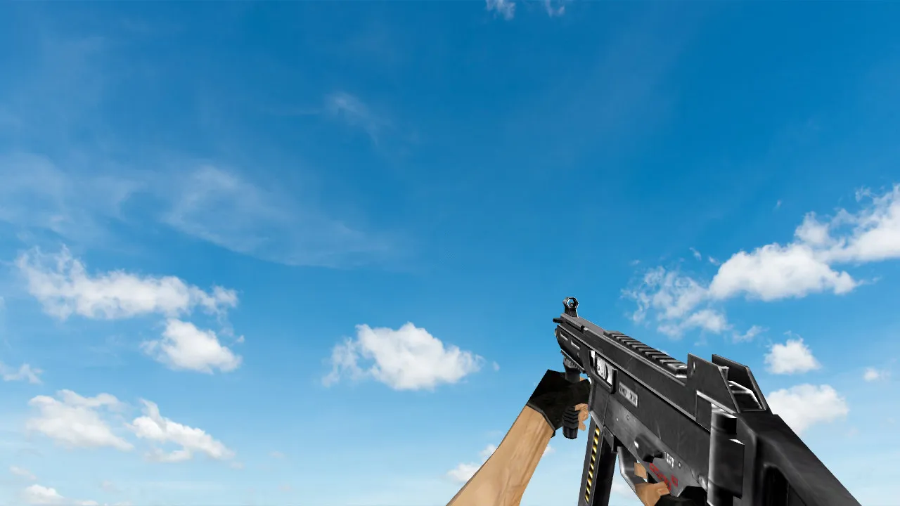 Скриншот  Пак моделей оружия «Default Weapons Chromed» для CS 1.6: v_, p_, w_ модели, звуки, анимация осмотра и текстуры