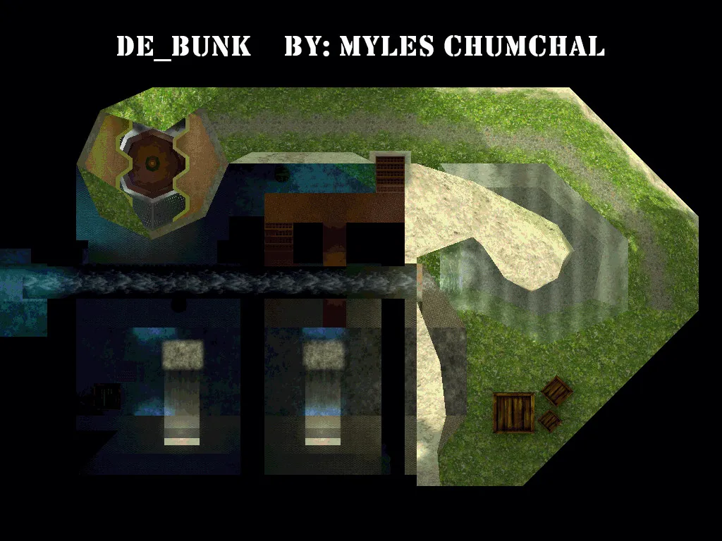 Скриншот  de_bunk карта для CS 1.6: позиции, тактика T/CT, настройка ботов и оптимизация wpoly/epoly