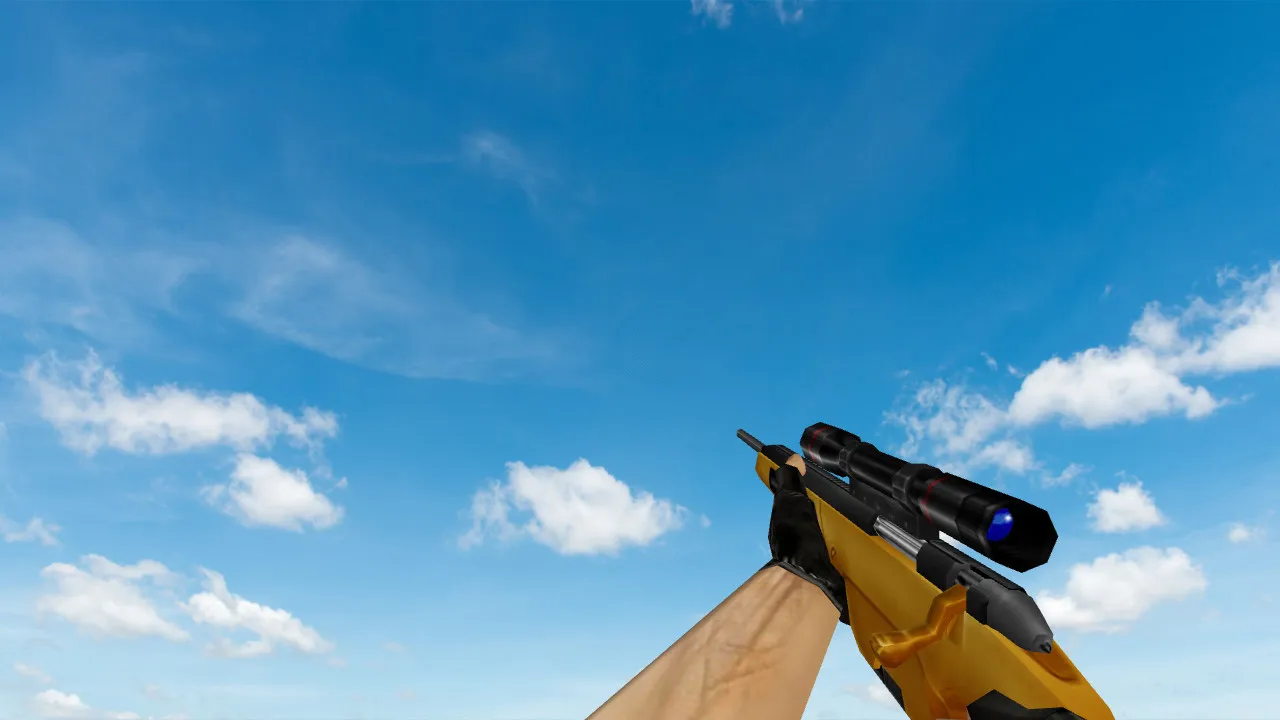 Скриншот  Пак моделей оружия «Gold Weapons Pack V3» для CS 1.6: v_ p_ w_ модели, звуки, анимация осмотра