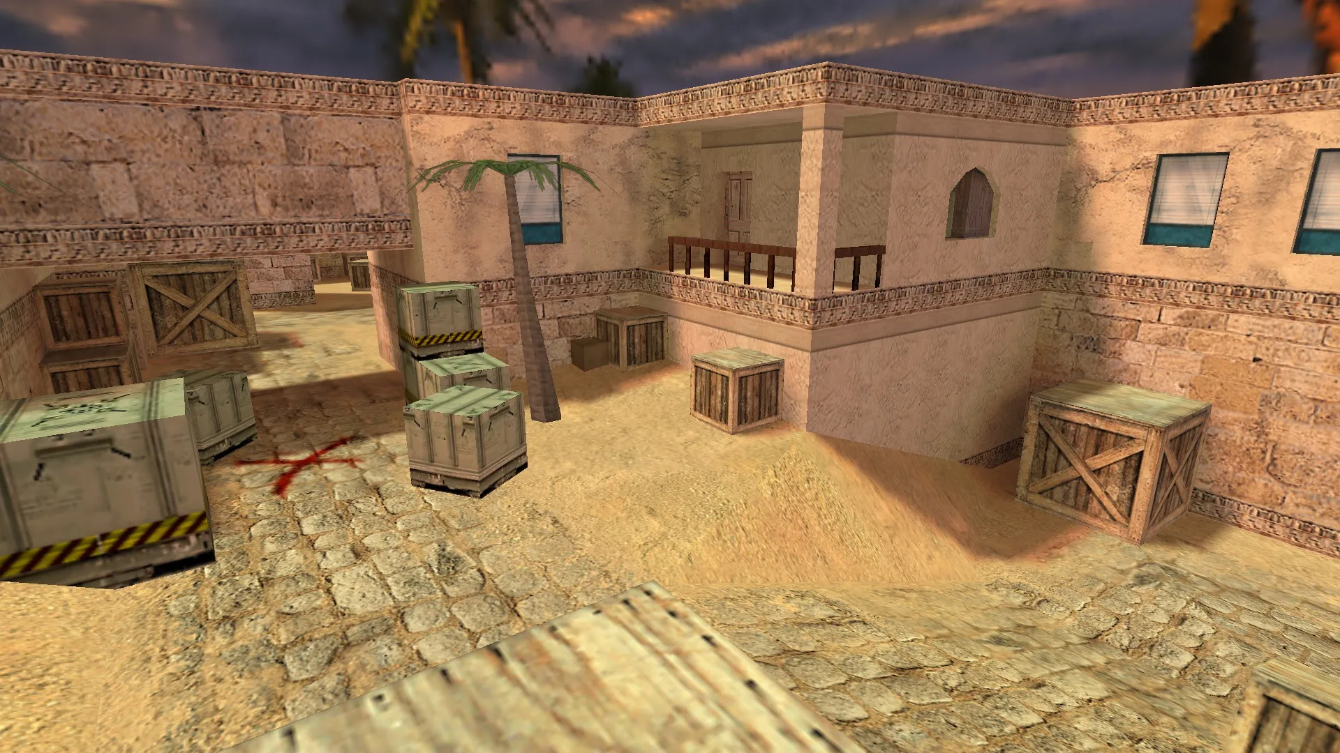 Скриншот  de_heat для CS 1.6: тактика за теров и кт, точки контроля, .nav и оптимизация карты