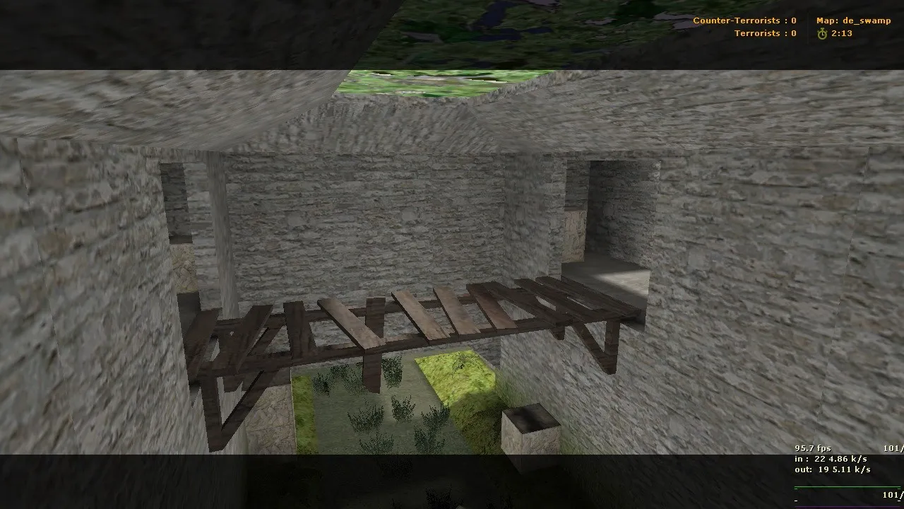 Скриншот Карта de_swamp для CS 1.6: Взгляните на уникальные тактики