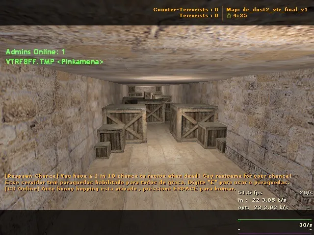 Скриншот  de_dust2_vtr_final_v1 — карта DE для CS 1.6: точки, ротации, .nav, оптимизация