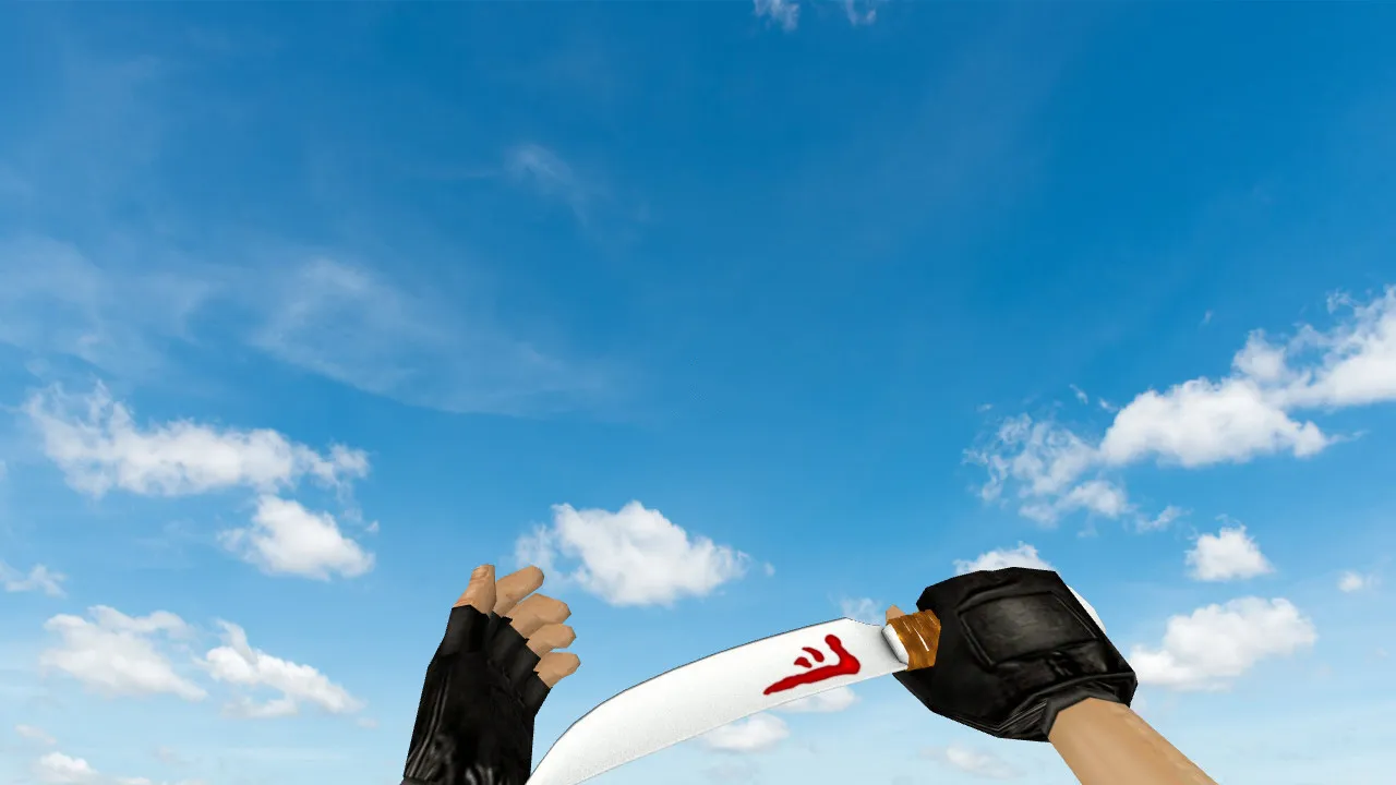 Скриншот Модель «Bone Knife» для CS 1.6: v_boneknife, p_boneknife, w_boneknife — звуки, осмотр, текстуры и анимации