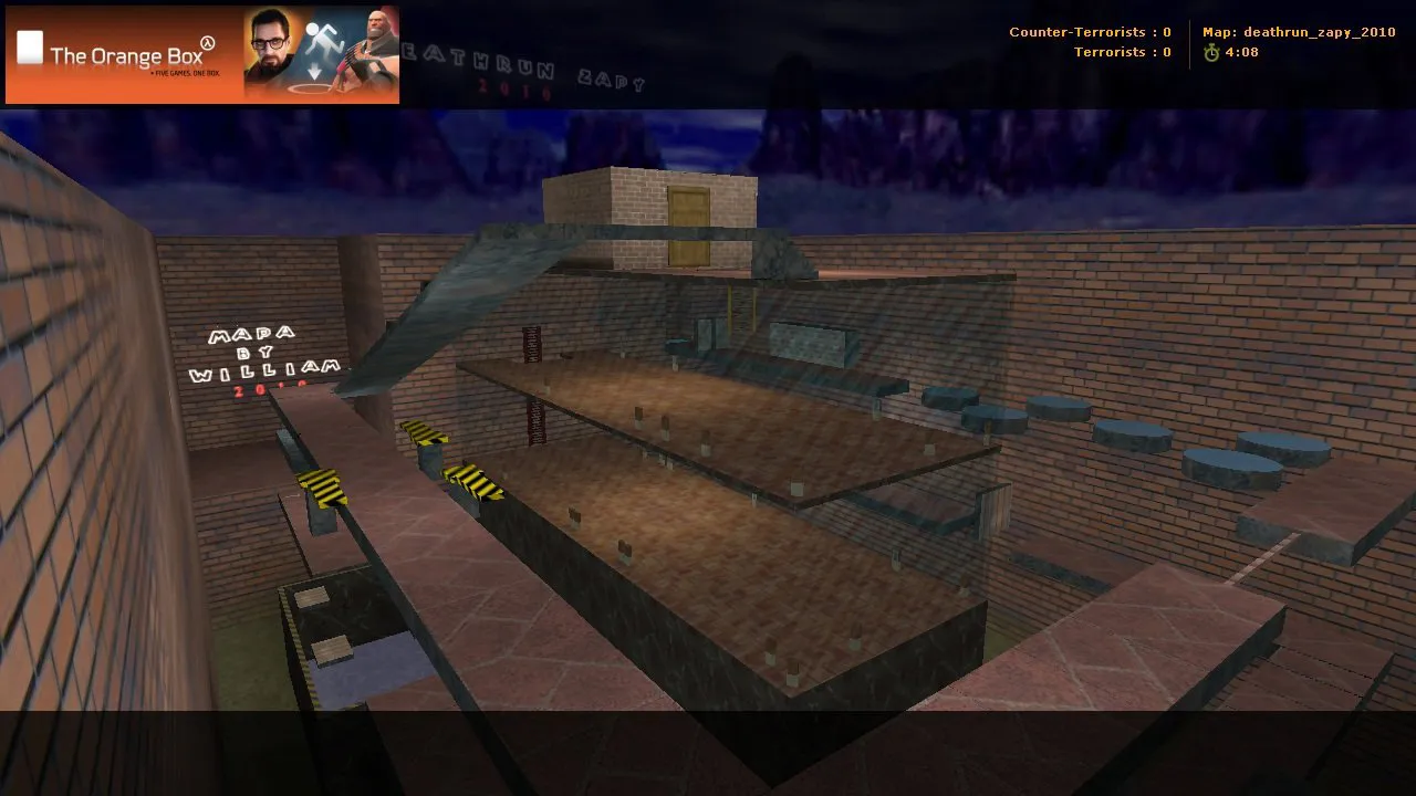 Скриншот  deathrun_zapy_2010 для CS 1.6: техничный обзор карты, точки, .nav и оптимизация