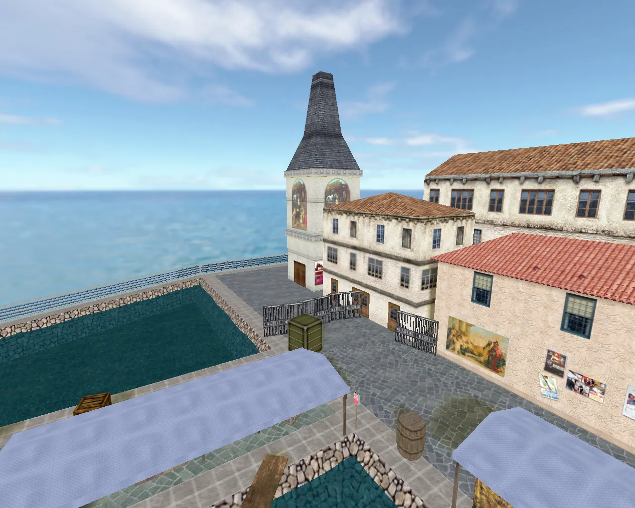 Скриншот  Карта awp_old_port для CS 1.6: точки под AWP, баланс сторон, .nav для ботов и оптимизация