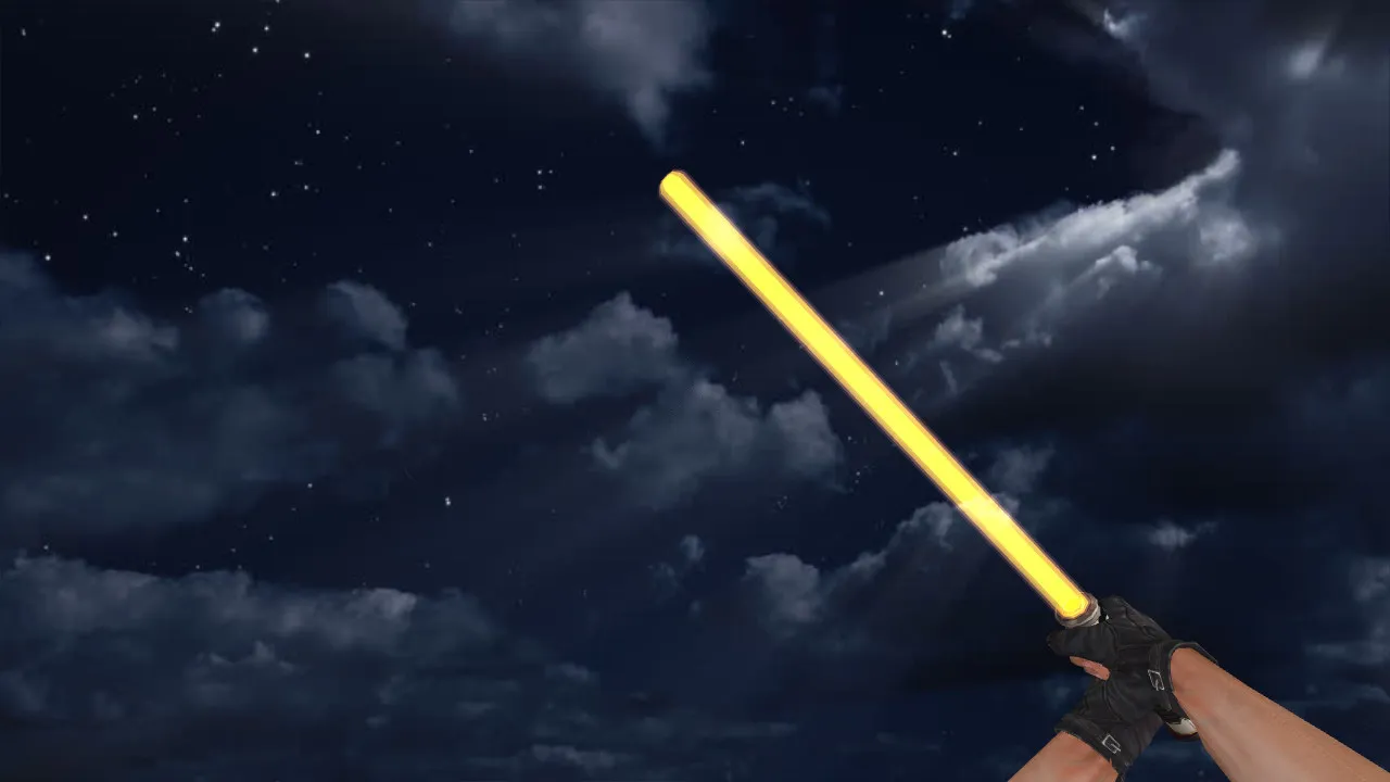 Скриншот Модель ножа «CSO Beam Sword» v_model для CS 1.6: звуки, анимация осмотра, текстуры и точная форма