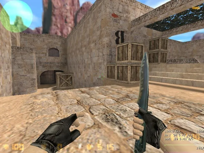 Скриншот  de_dusty_place_v2 для CS 1.6: тактика за Т и КТ, точки, .nav, оптимизация wpoly/epoly