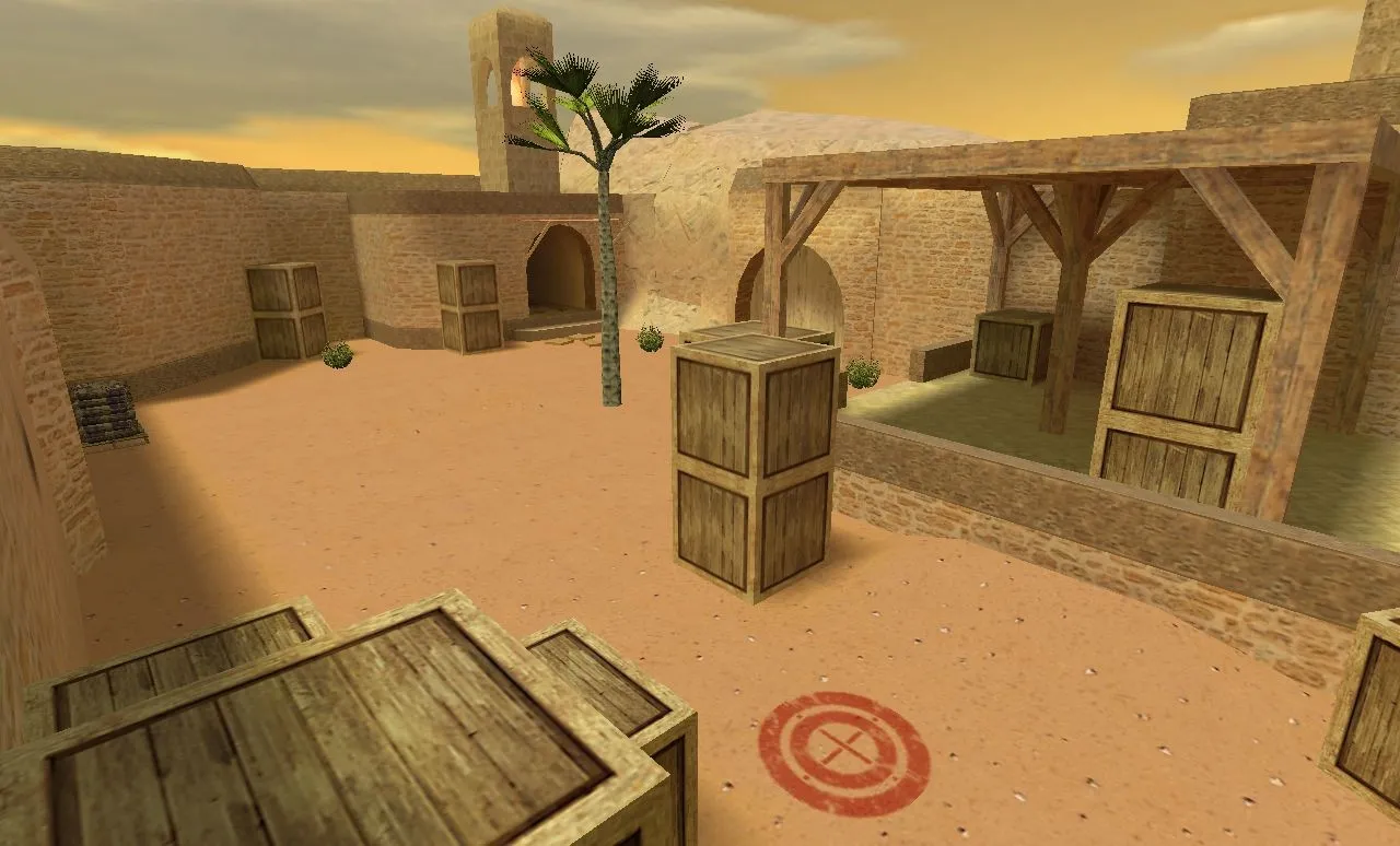 Скриншот  de_dust2_2013_final карта для CS 1.6: баланс сторон, точки под респ, .nav и оптимизация