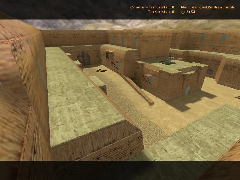 Скриншот  de_dust2indian_fundo для CS 1.6: тактика за T и CT, точки, .nav и оптимизация wpoly/epoly