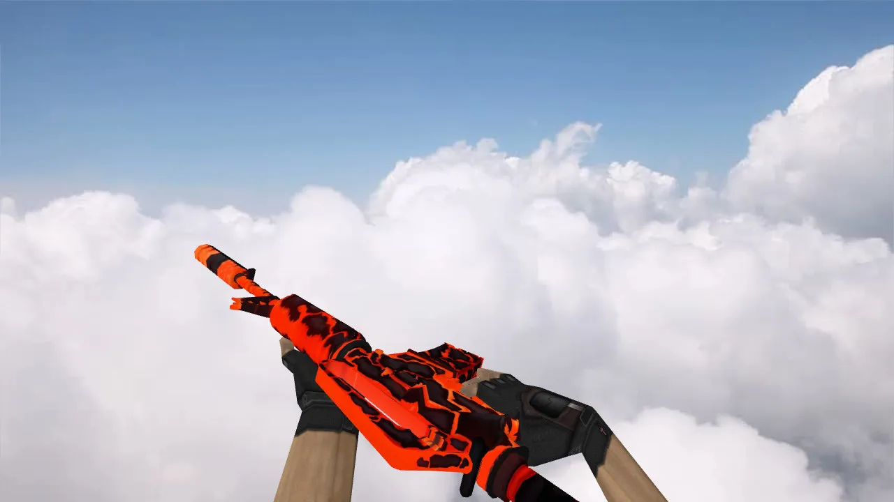 Скриншот Модель M4A1 Magma Strike для CS 1.6: v_, p_, w_ файлы, звуки, анимация осмотра и качество текстур