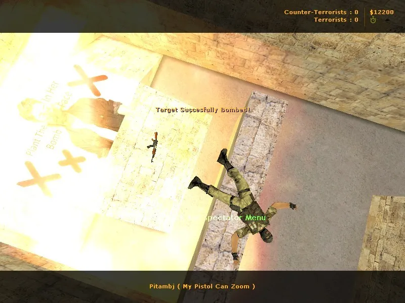 Скриншот  de_bomb.bieber — DE карта для CS 1.6: баланс сторон, точки, .nav для ботов, оптимизация wpoly/epoly