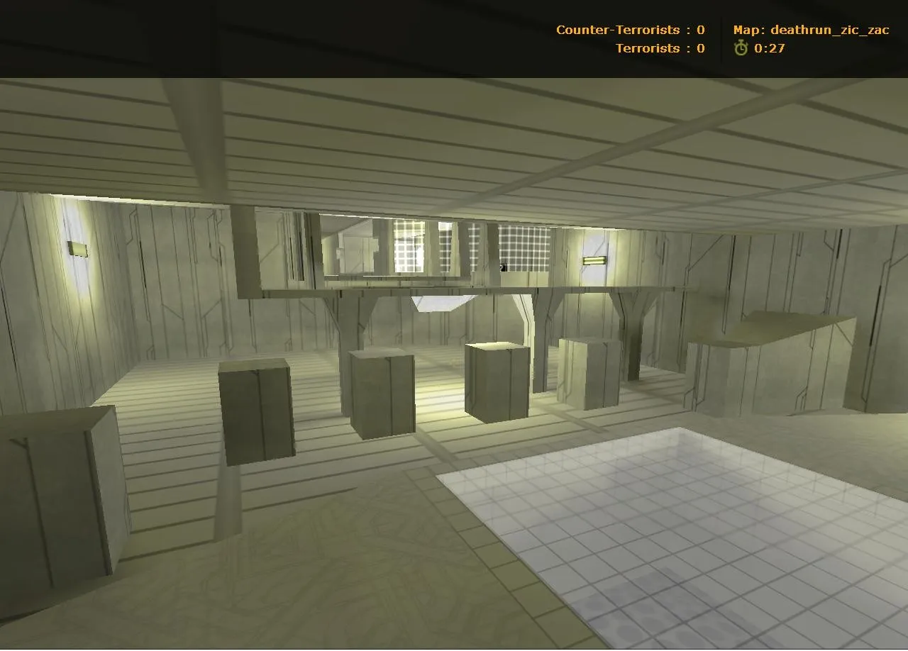 Скриншот  deathrun_zic_zac — карта deathrun для CS 1.6: ловушки, раунды, точки для CT и T
